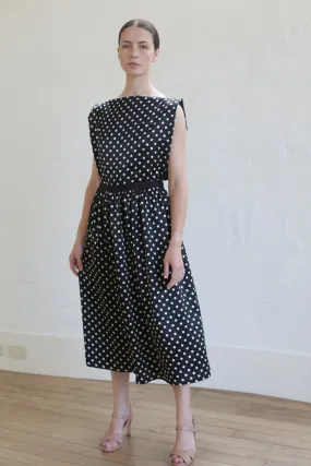 Magnolia Dress | B/W Polkadot