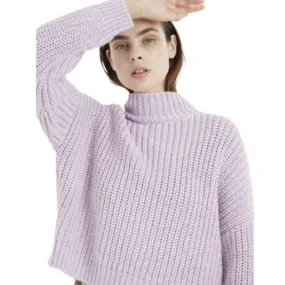 Marc Aurel Rib Mock Sweater - Orchid