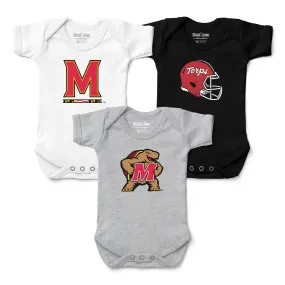 Maryland Terrapins 3-Pack Bodysuit