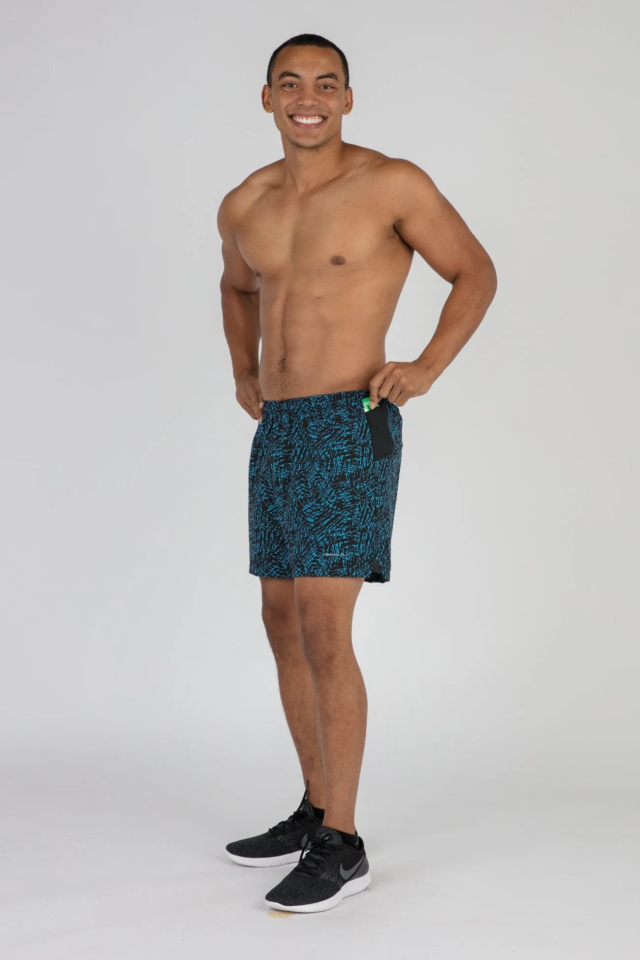 Men's 2-N-1 5 Inch Ultra Running Shorts- Hyper Cobalt