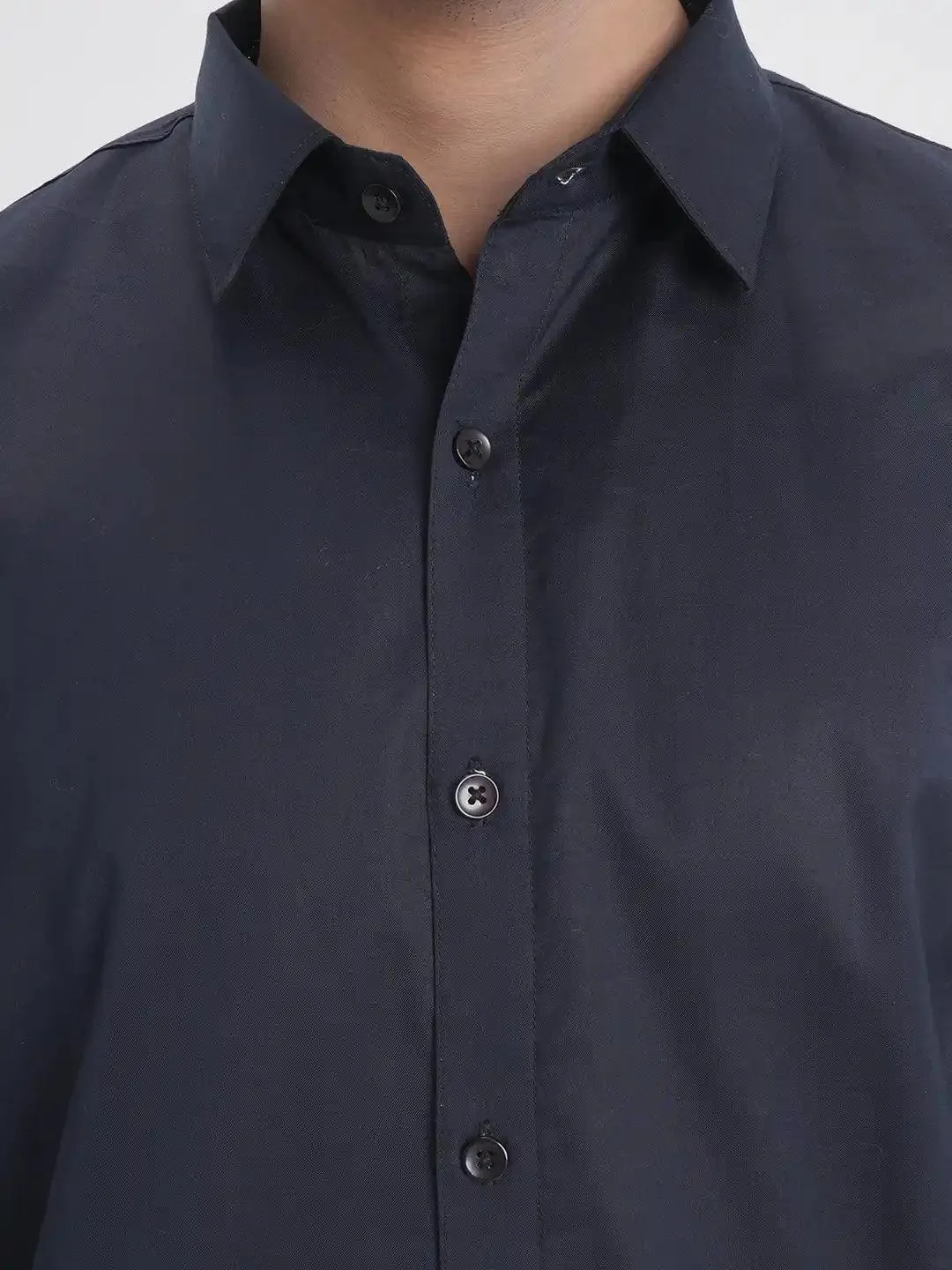 Men's Full Sleeve Casual Shirt in Indigo Blue