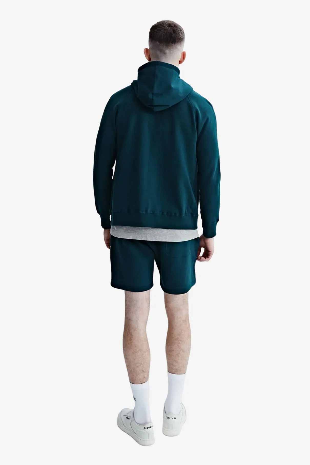 Midweight Terry Full Zip Hoodie - Deep Teal