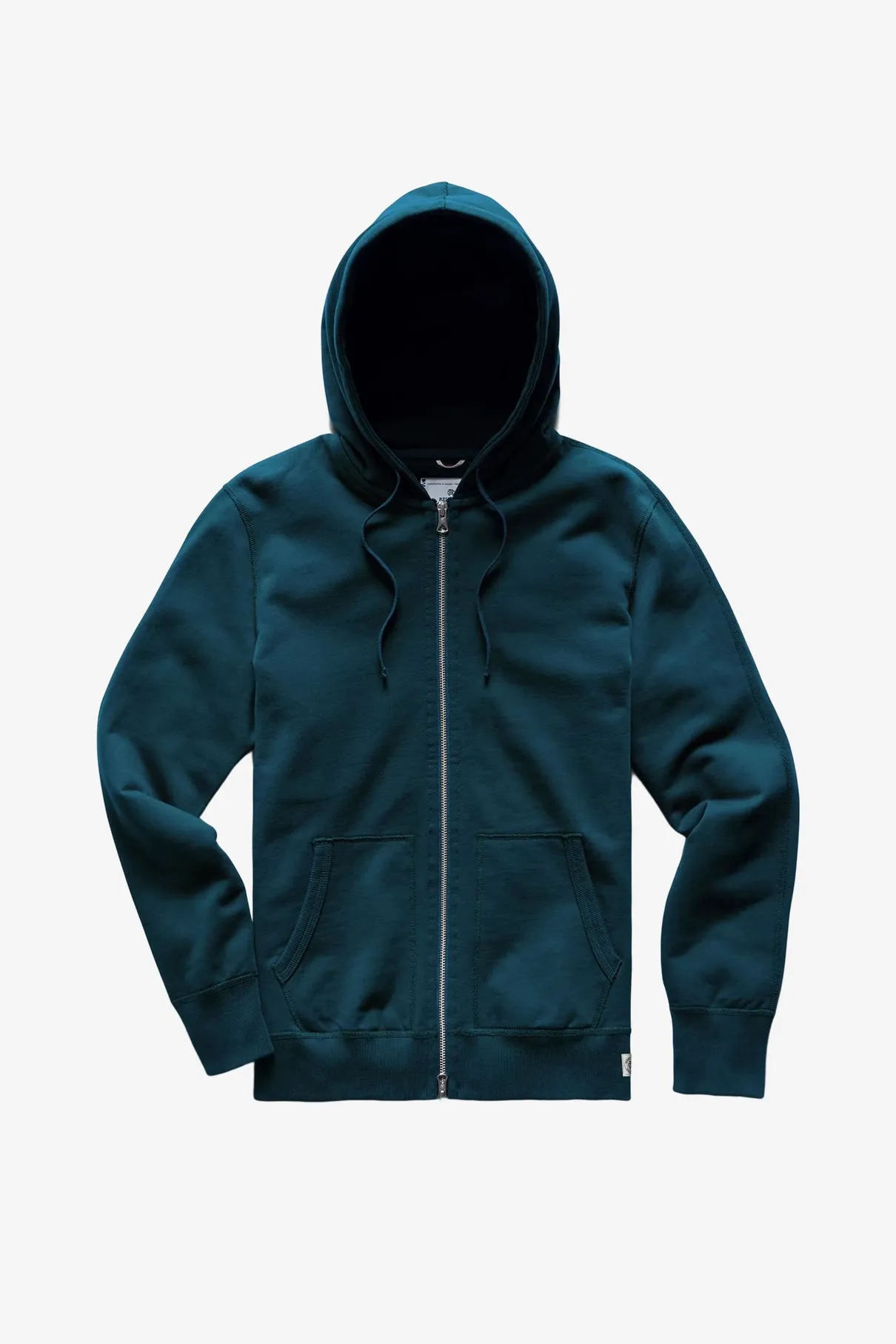 Midweight Terry Full Zip Hoodie - Deep Teal