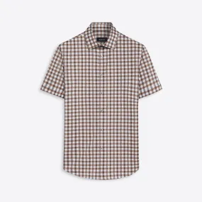 MILES Gingham Check OoohCotton Short Sleeve Shirt