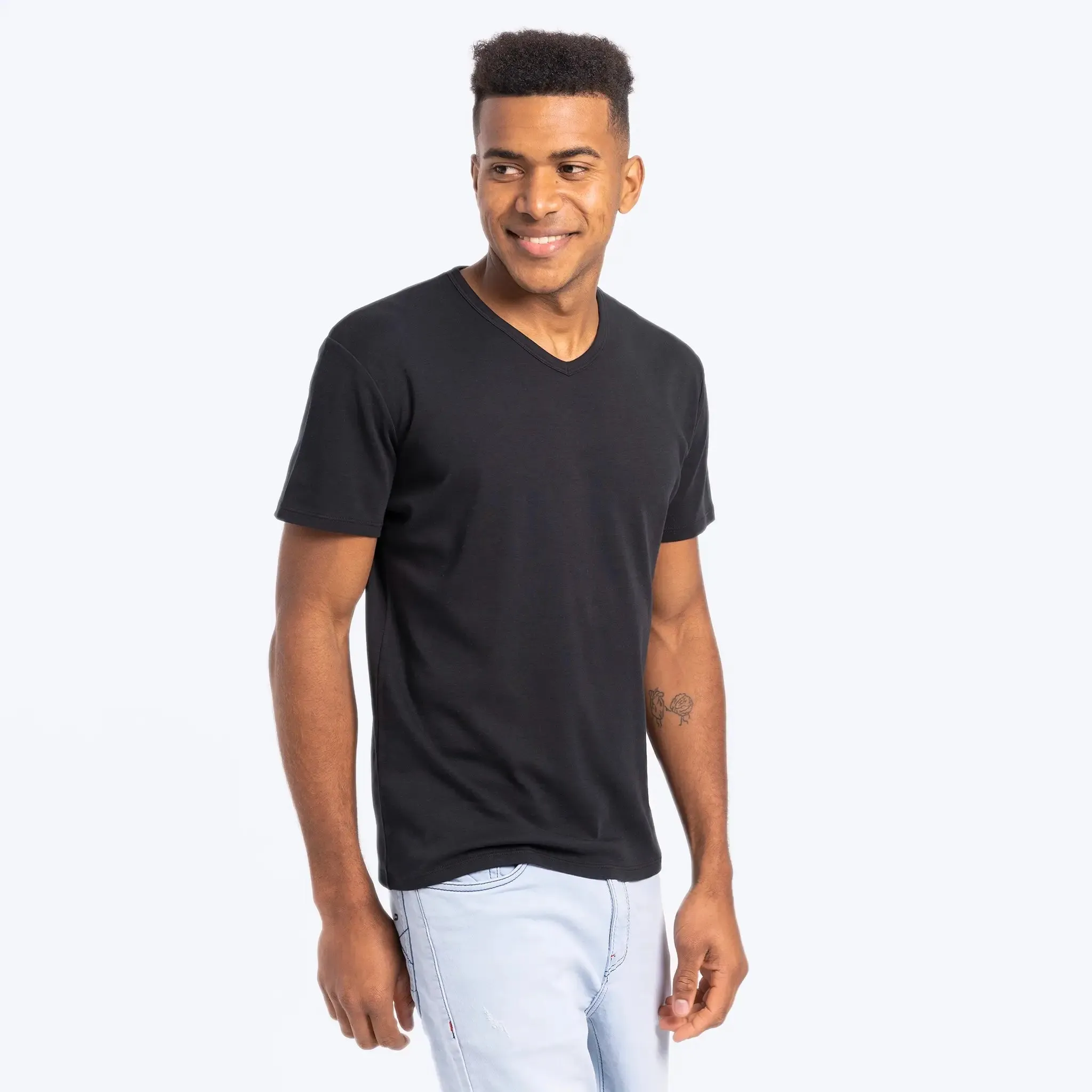 Mix 4 Pack - Men's Organic Pima Cotton Crew Neck, V-Neck, Long Sleeve & Tank Top