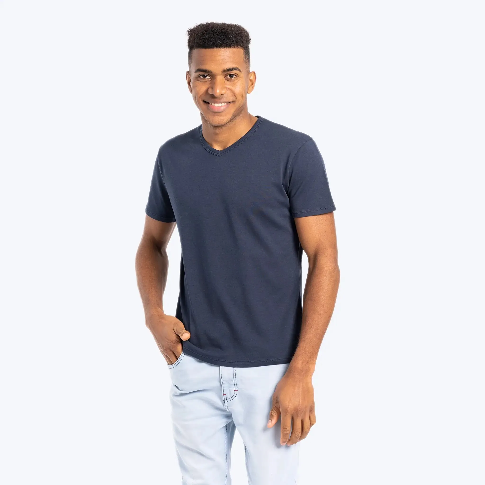 Mix 4 Pack - Men's Organic Pima Cotton Crew Neck, V-Neck, Long Sleeve & Tank Top