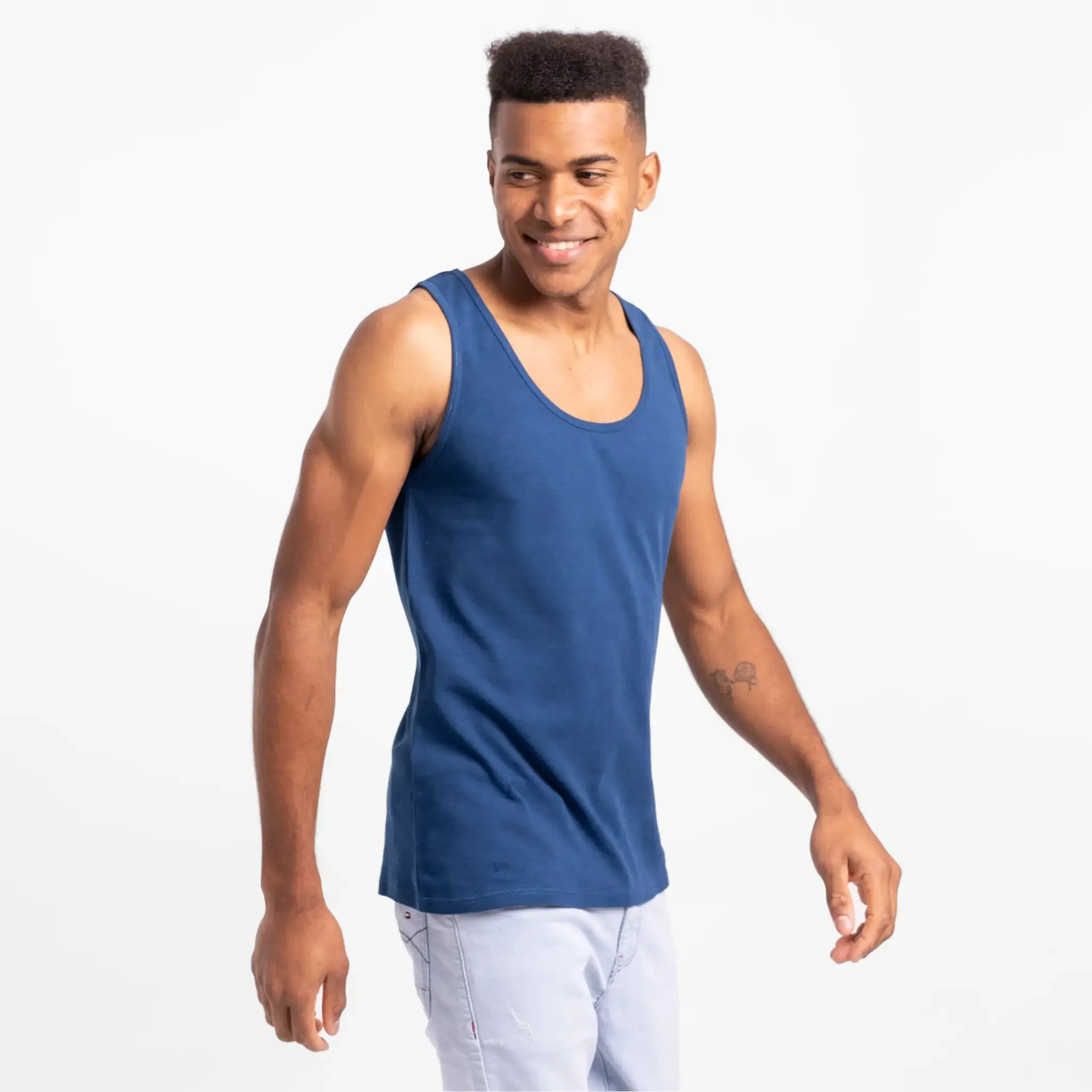 Mix 4 Pack - Men's Organic Pima Cotton Crew Neck, V-Neck, Long Sleeve & Tank Top