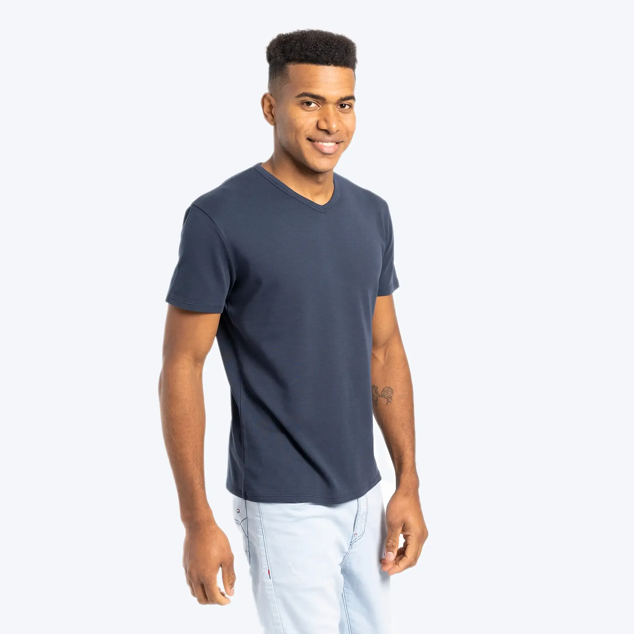 Mix 4 Pack - Men's Organic Pima Cotton Crew Neck, V-Neck, Long Sleeve & Tank Top