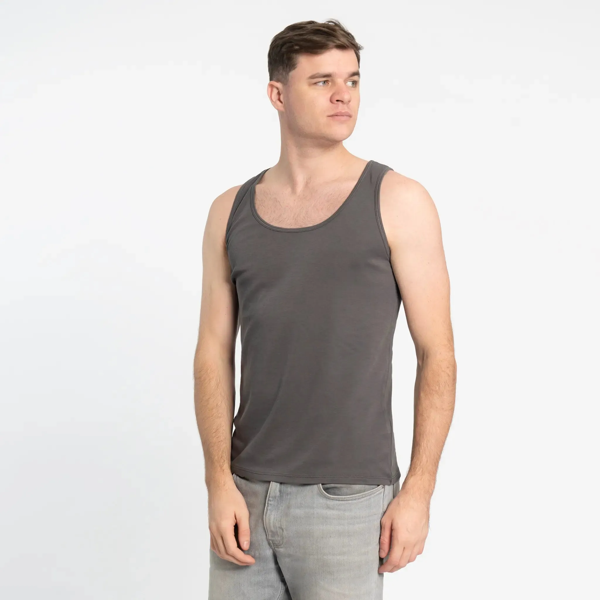 Mix 4 Pack - Men's Organic Pima Cotton Crew Neck, V-Neck, Long Sleeve & Tank Top