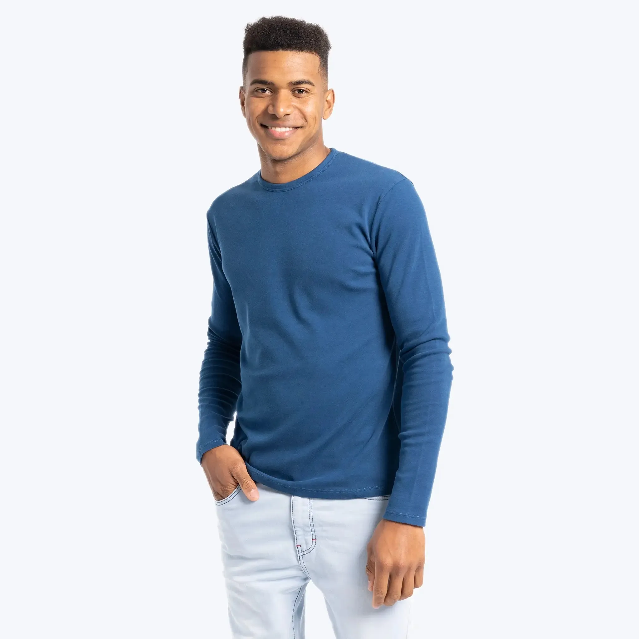 Mix 4 Pack - Men's Organic Pima Cotton Crew Neck, V-Neck, Long Sleeve & Tank Top