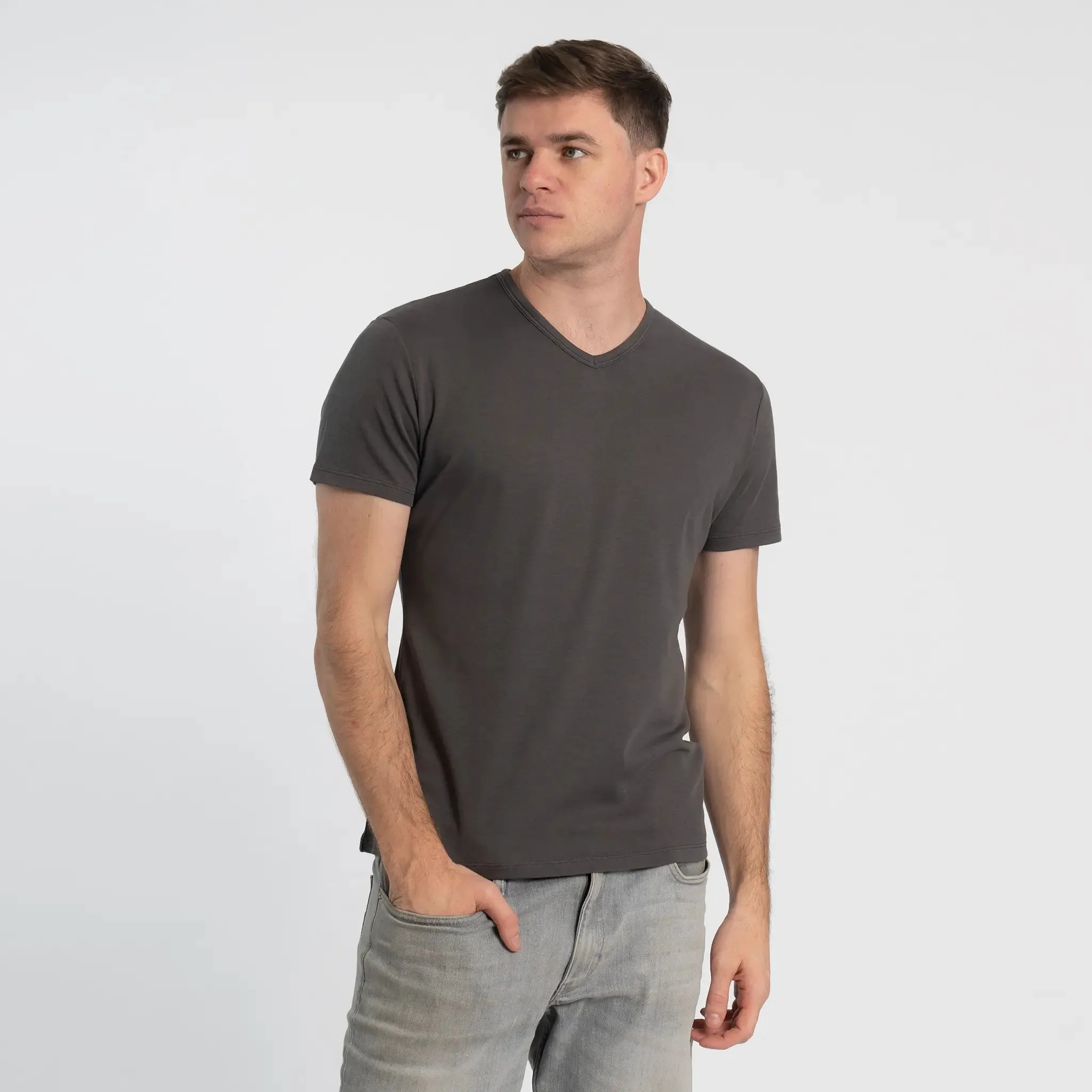 Mix 4 Pack - Men's Organic Pima Cotton Crew Neck, V-Neck, Long Sleeve & Tank Top