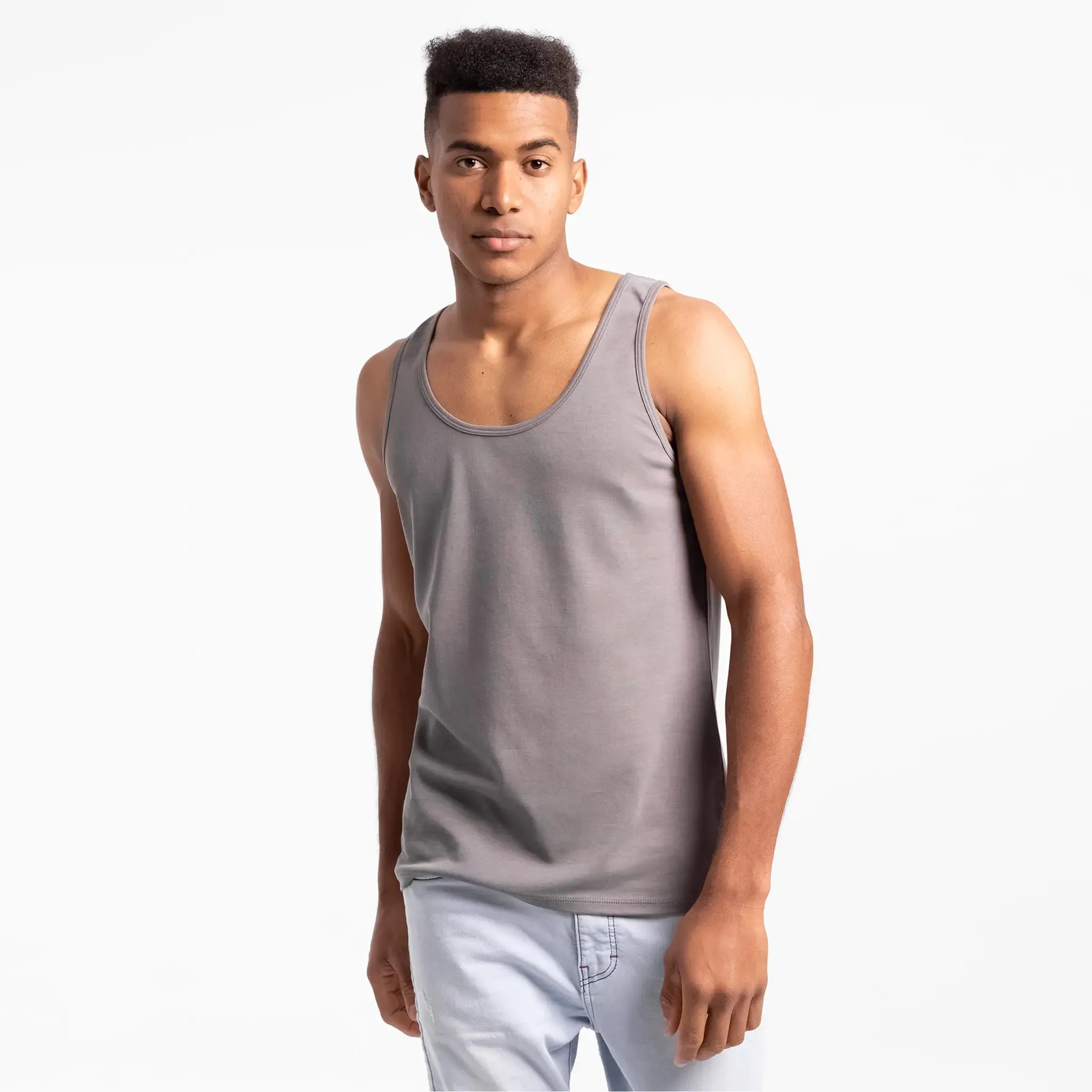 Mix 4 Pack - Men's Organic Pima Cotton Crew Neck, V-Neck, Long Sleeve & Tank Top