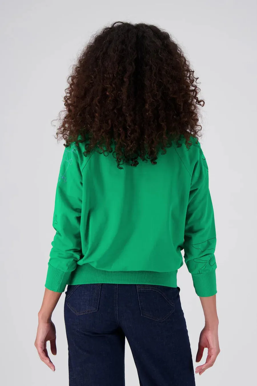 Montage Sweatshirt Emerald in Embroidered Cotton (Copy)