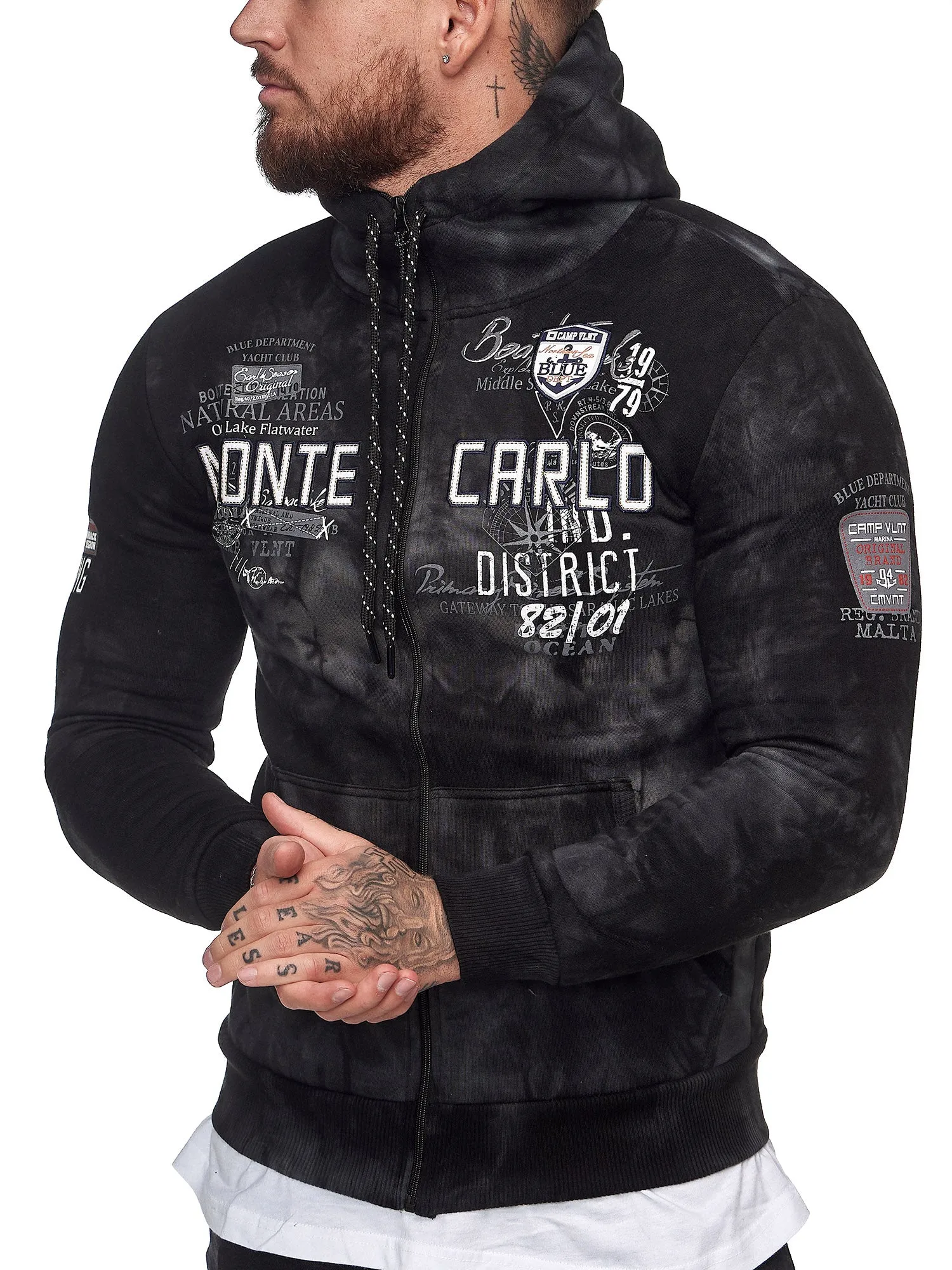 Monte Carlo Tie dye Hoodie - Black X70A