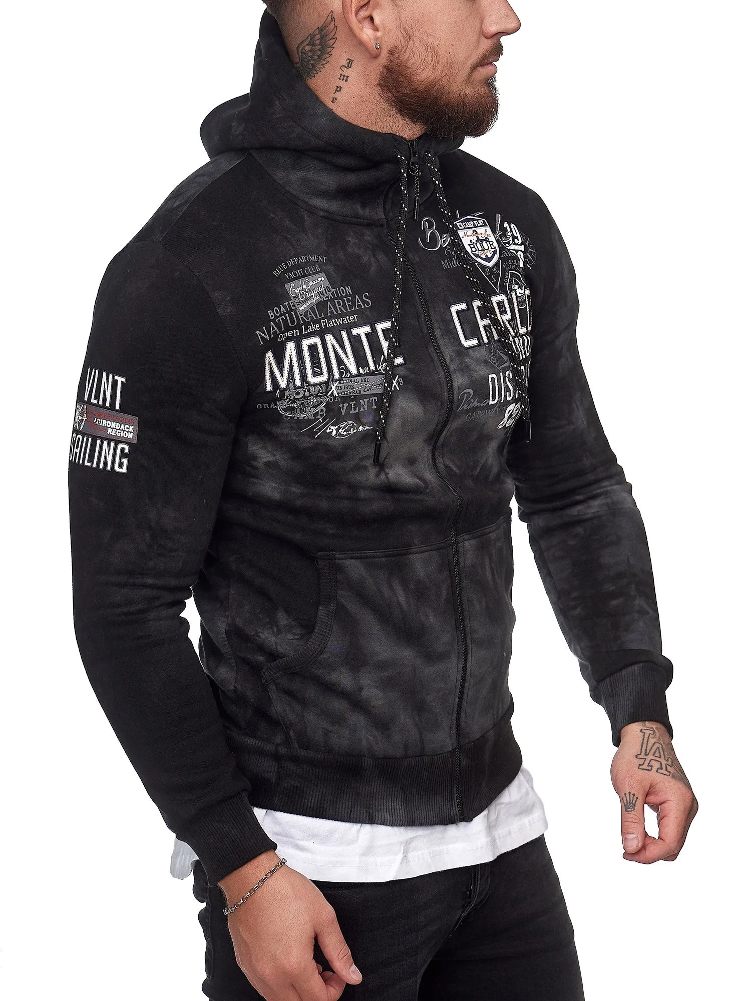 Monte Carlo Tie dye Hoodie - Black X70A