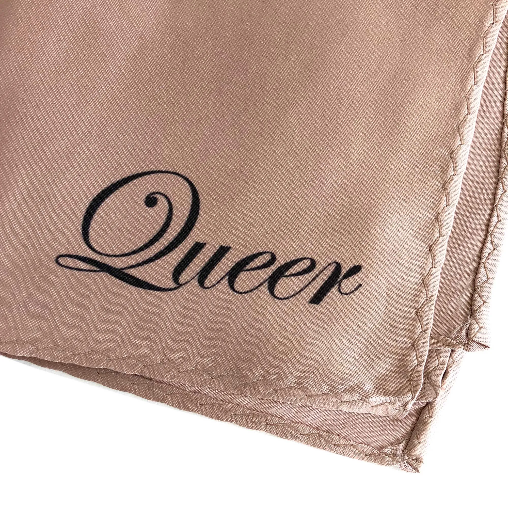 Naughty Hanky: Queer. Printed Pocket Square