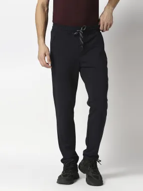 Navy Tencel Lycra Track pant