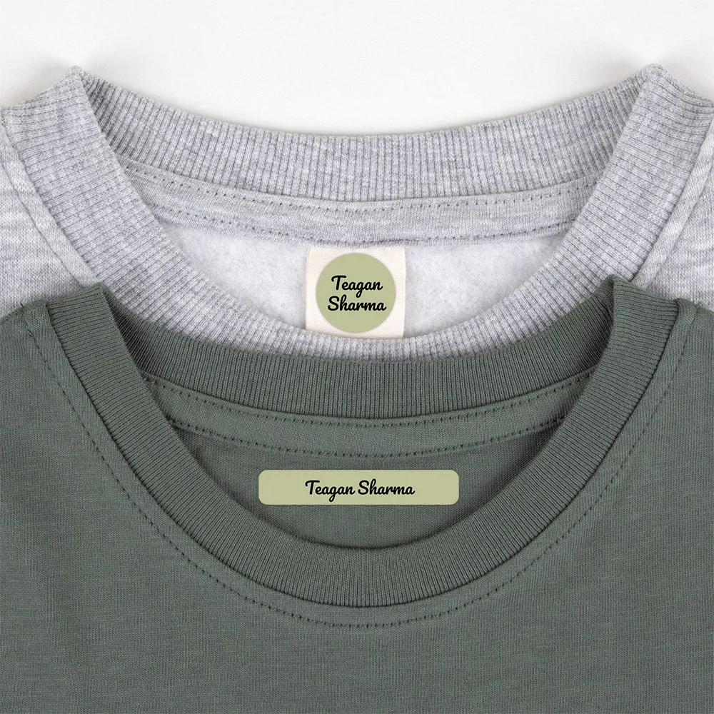 Neutral Color Camp Clothing Labels Pack