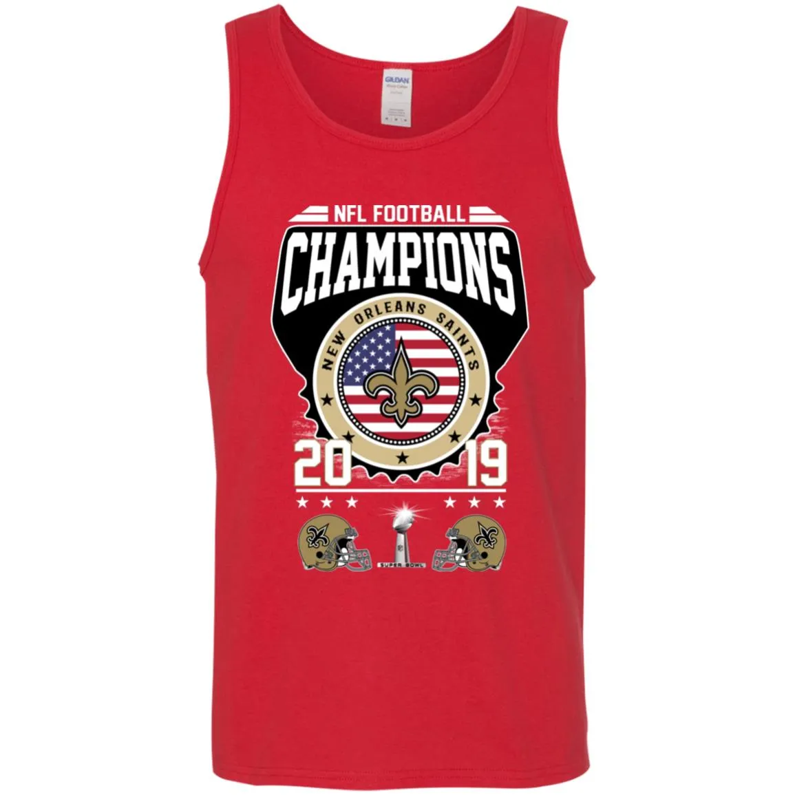 Nfl – Football Champions New Orleans Saints Super Bowl 2019 Men Cotton Tank