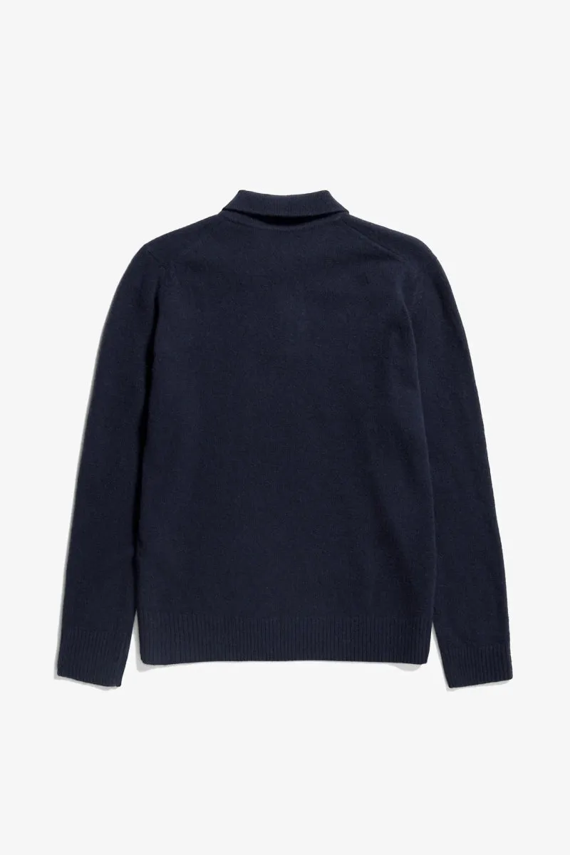 Norse Projects Standard Merino Lambswool Polo Dark Navy