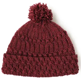 Patons Knit Lattice Twist Hat