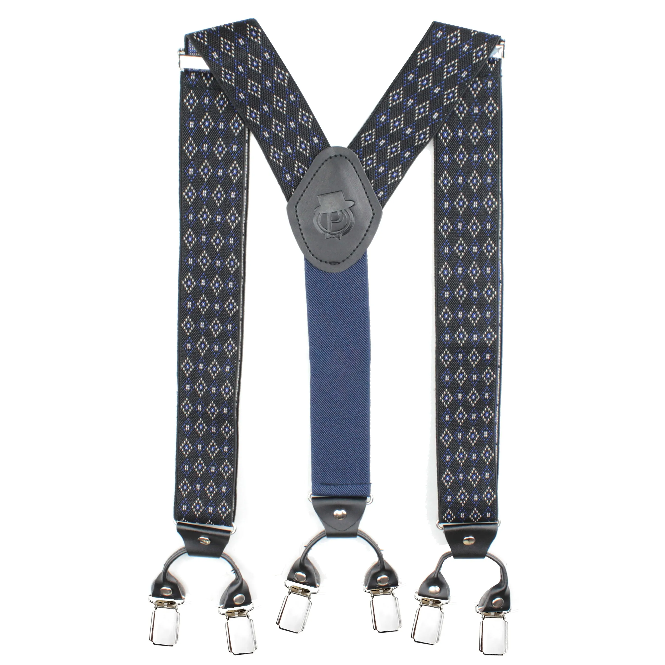 Peluche Blood Diamond Black & Blue 6 Clips Suspender