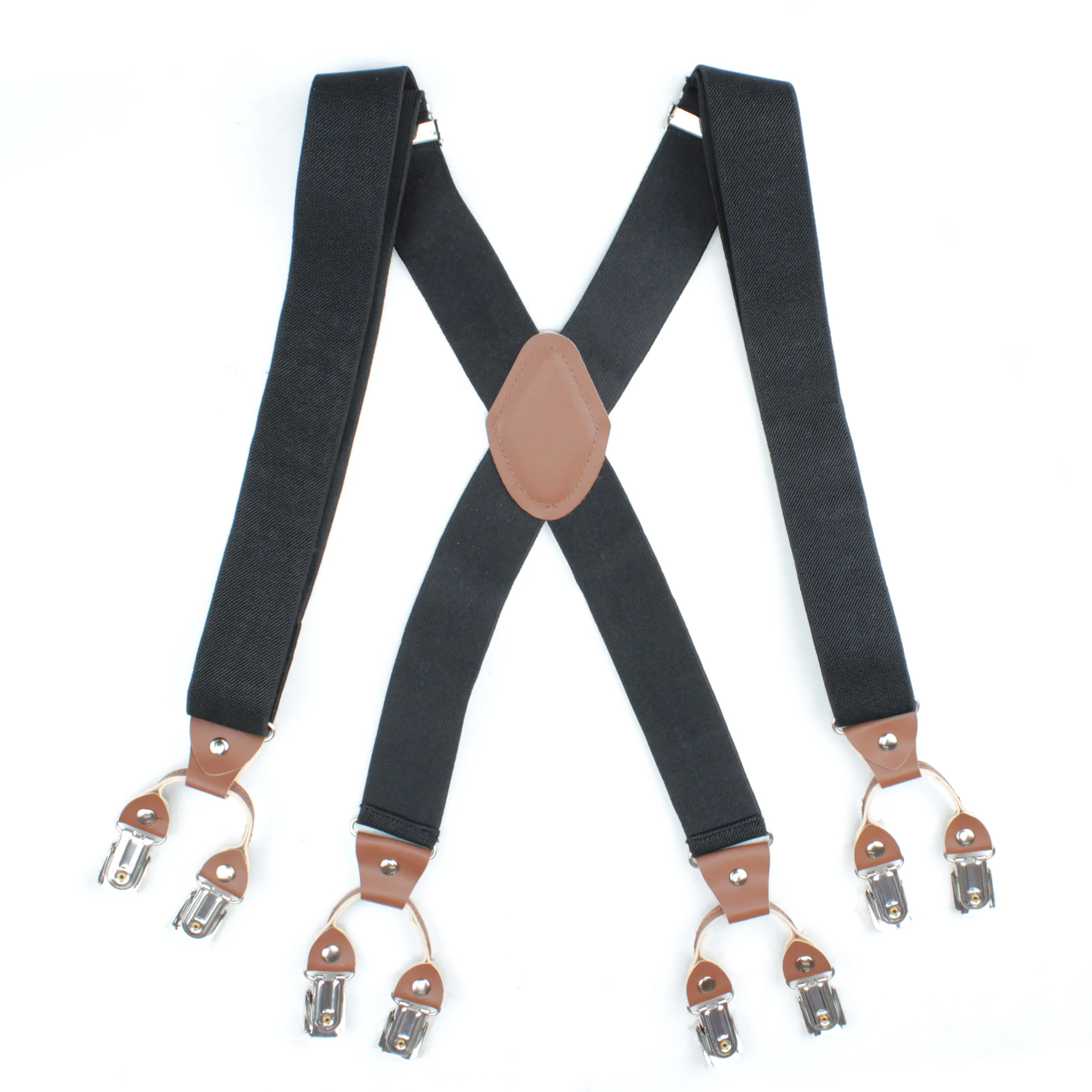 Peluche Novelist Charmer Black & Brown 8 Clips Suspender