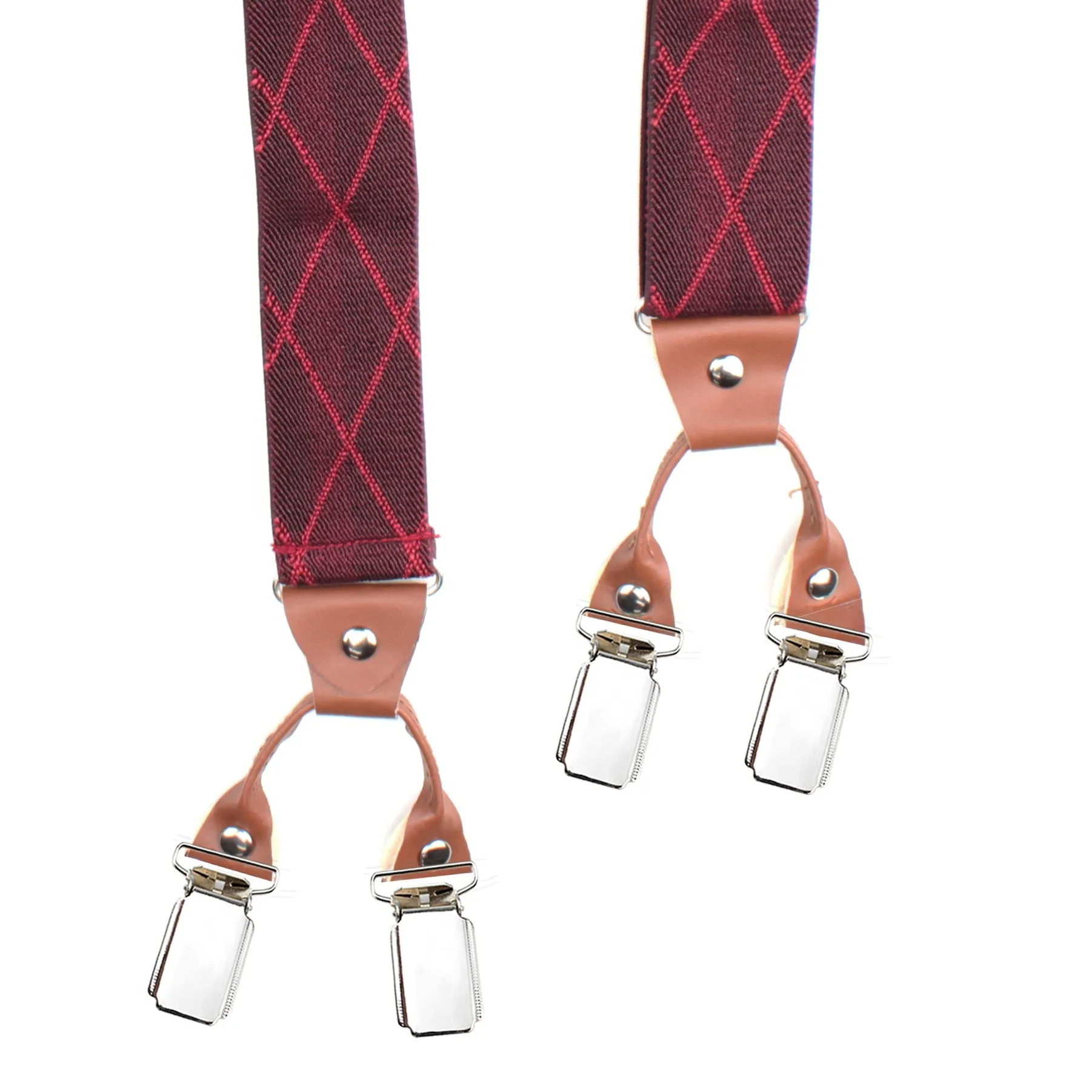 Peluche Striped Crossroad Maroon 8 Clips Suspender