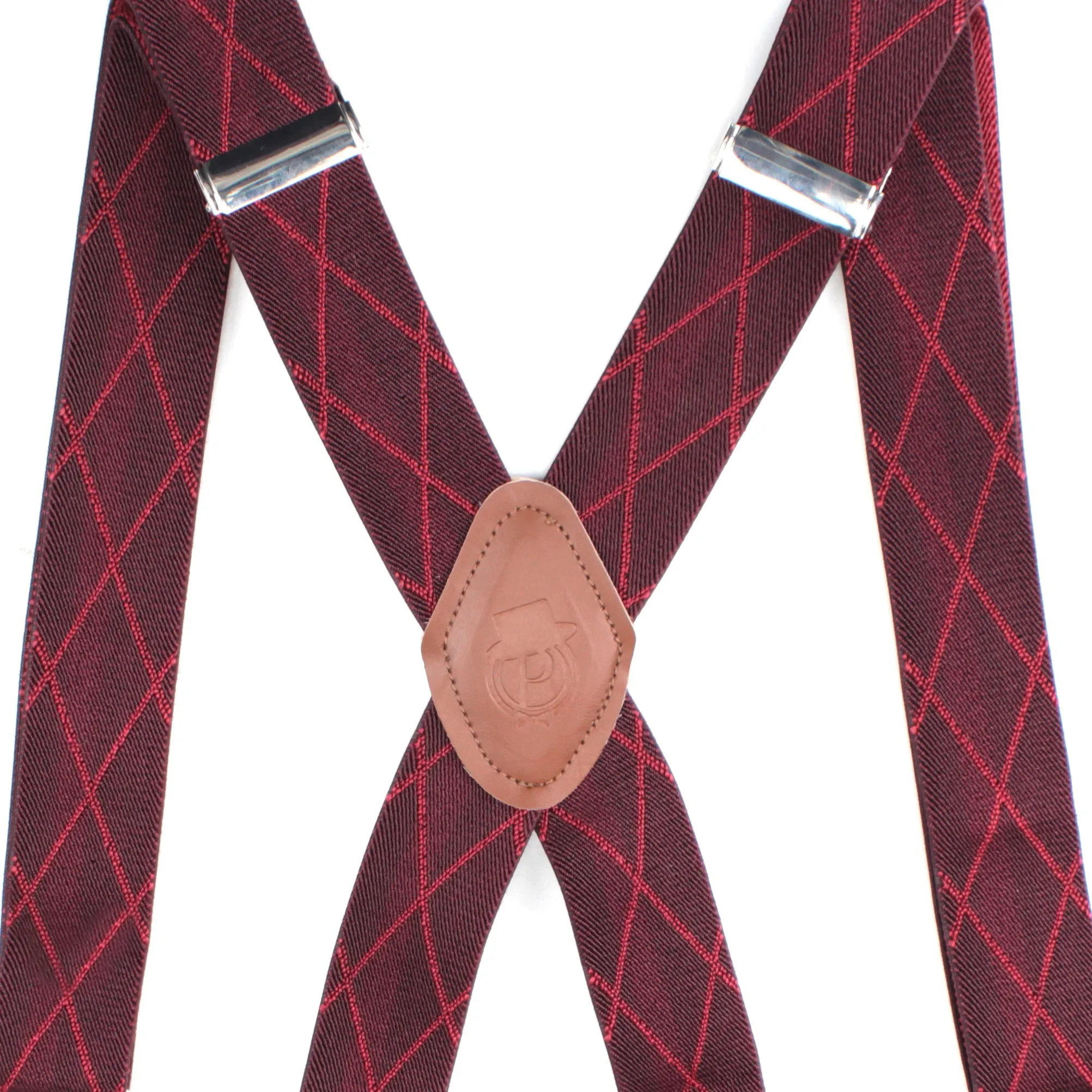 Peluche Striped Crossroad Maroon 8 Clips Suspender