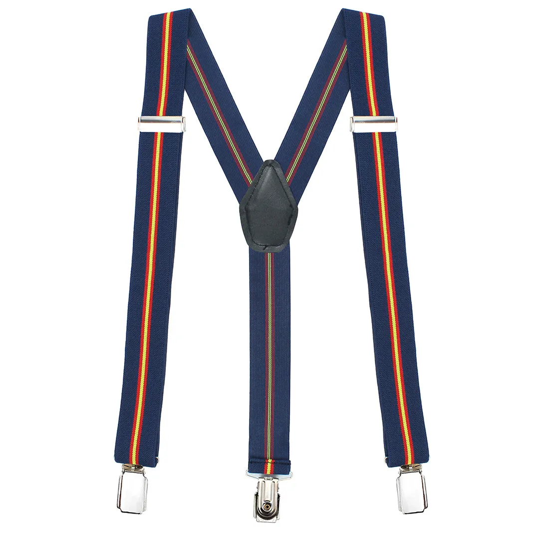 Peluche Striped Reflex Blue Suspender (3.5cm width)