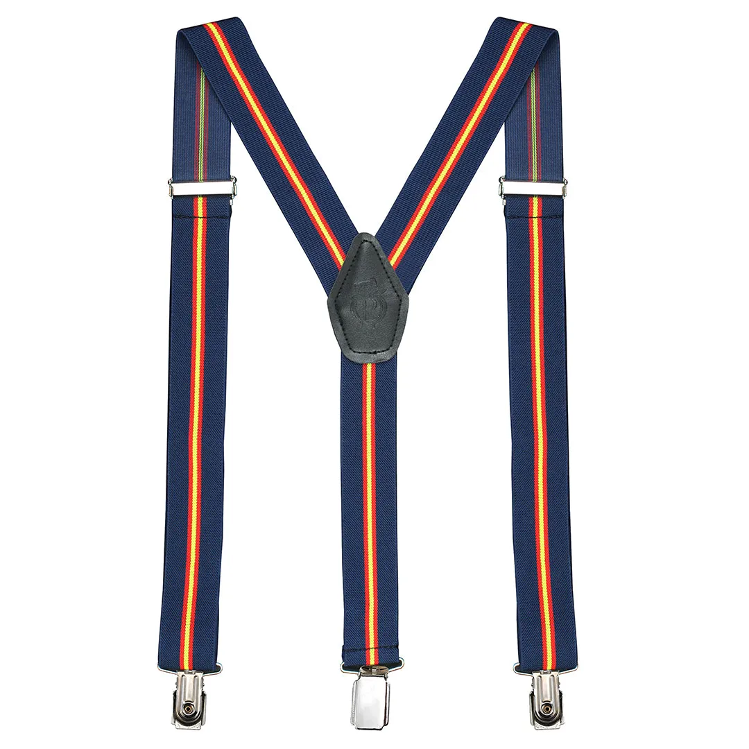 Peluche Striped Reflex Blue Suspender (3.5cm width)