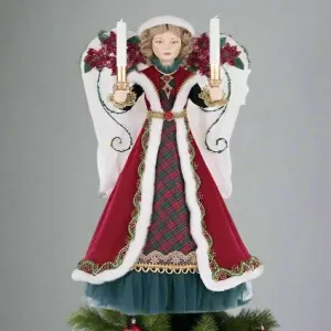 Penelope Poinsettia Angel Tree Topper 28-428329