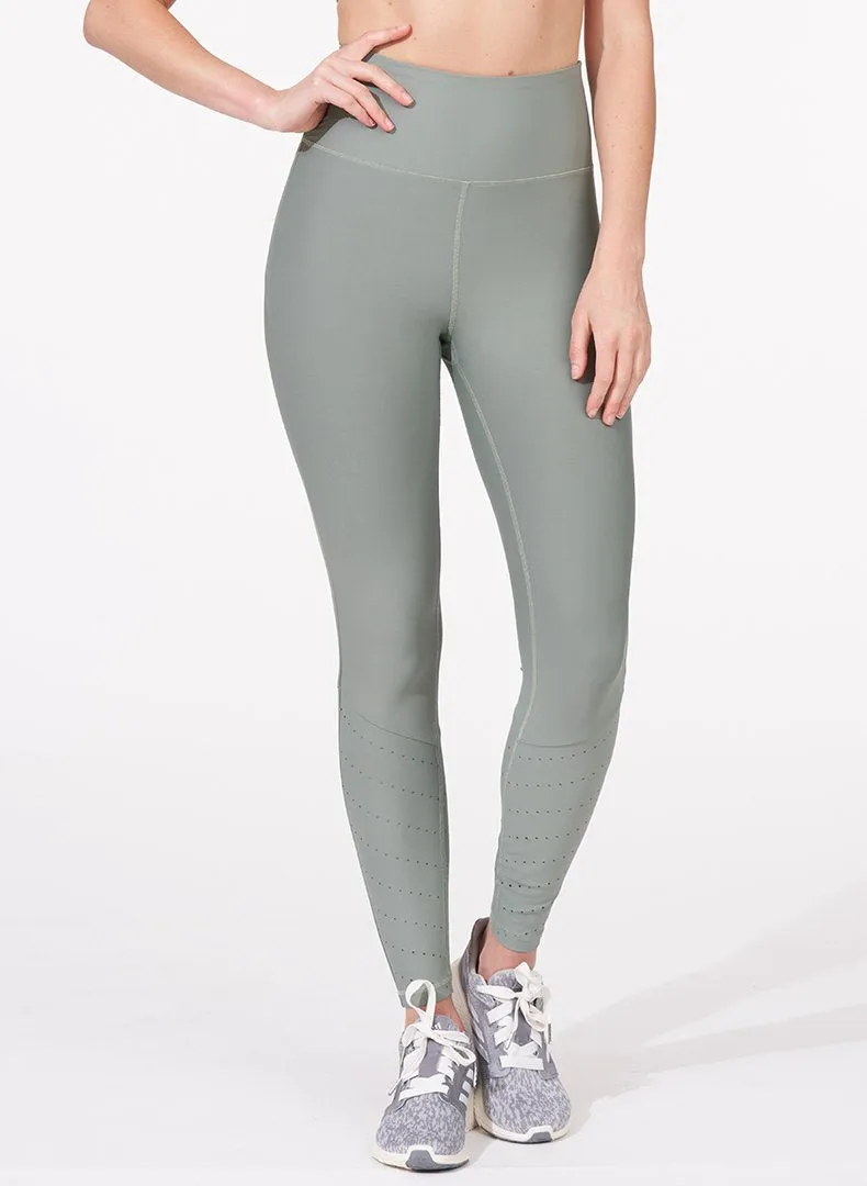 Perforated 7/8 Legging, Moss