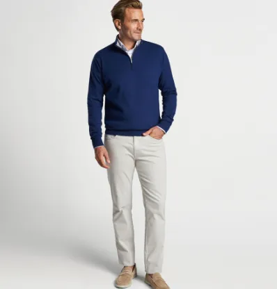 PETER MILLAR Whitaker 1/4 Zip Sweater Navy