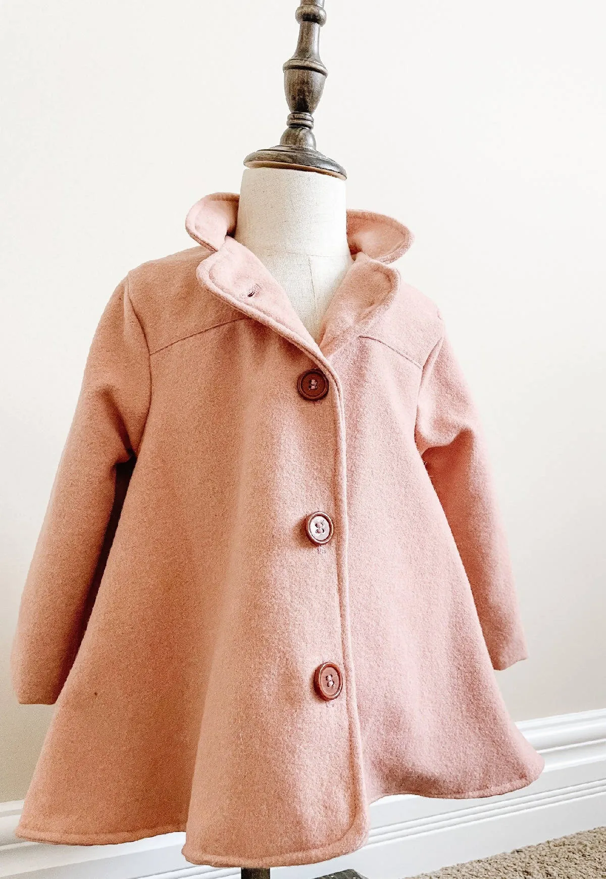 Pink Girl's Coat by Oakley Rae - Handmade in Canada