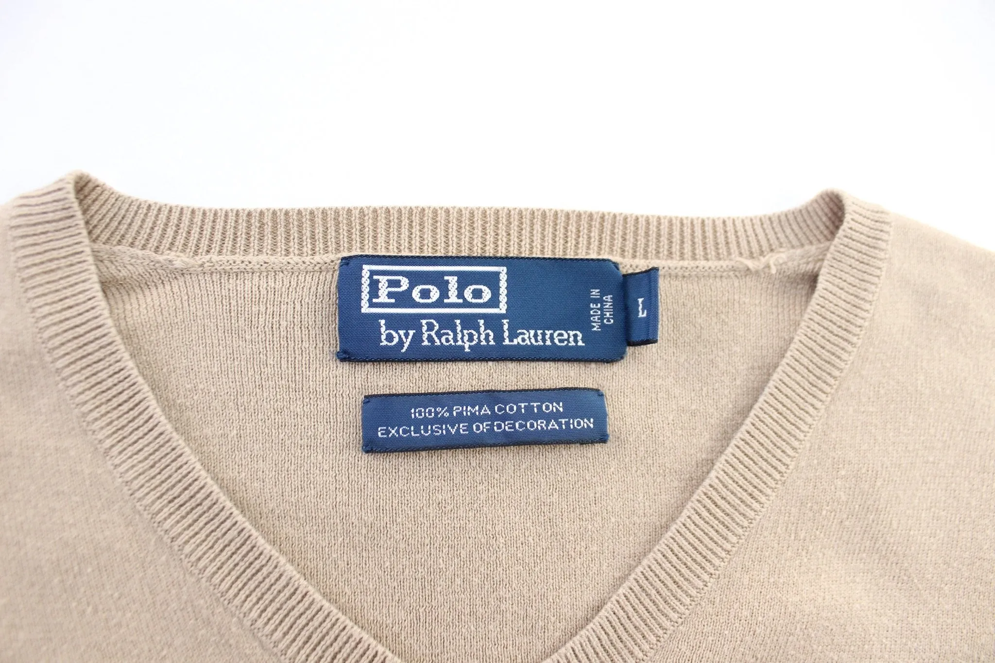 Polo by Ralph Lauren Embroidered Logo Light Brown Sweater