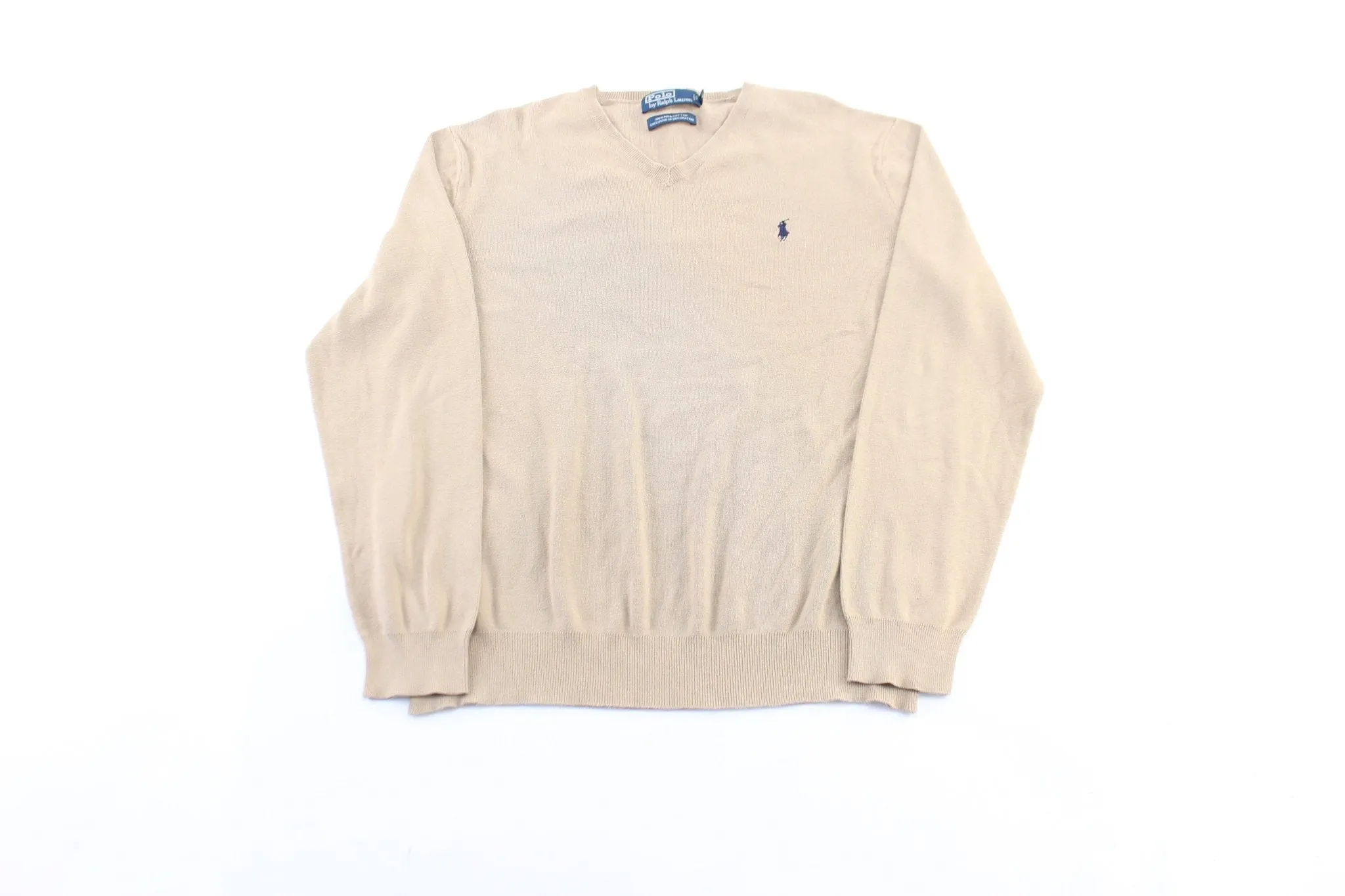 Polo by Ralph Lauren Embroidered Logo Light Brown Sweater