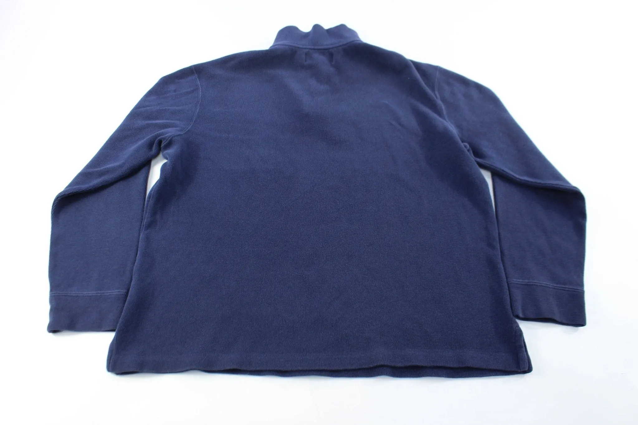 Polo by Ralph Lauren Embroidered Logo Navy Blue Quarter Zip Sweater