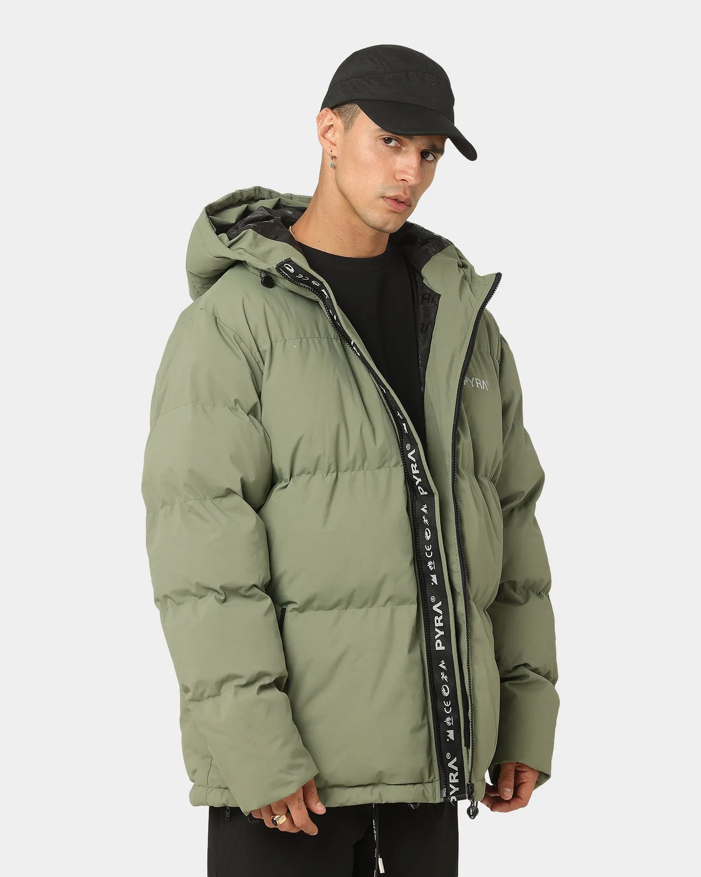 PYRA Alpine Puffa Jacket Olive Green