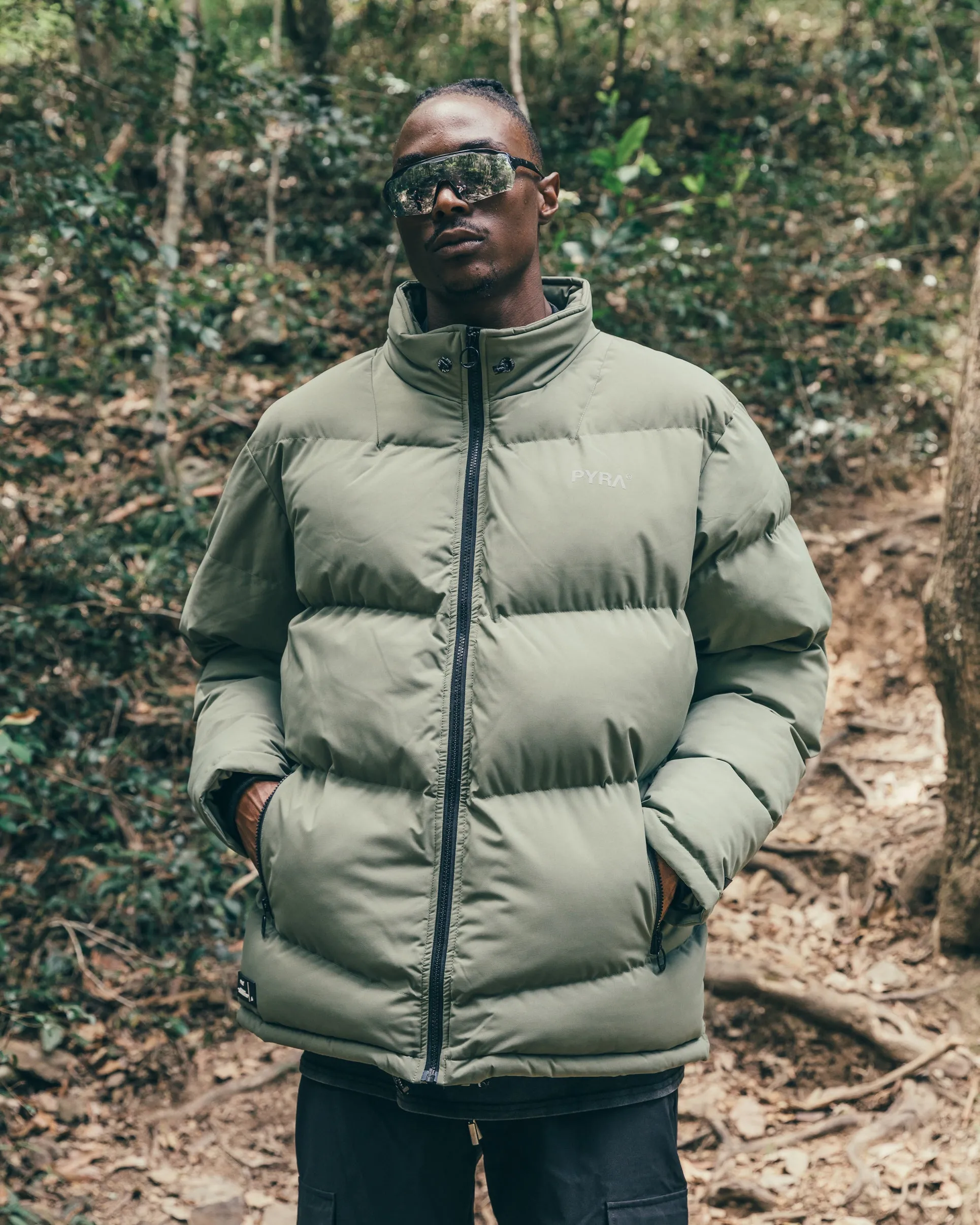 PYRA Alpine Puffa Jacket Olive Green