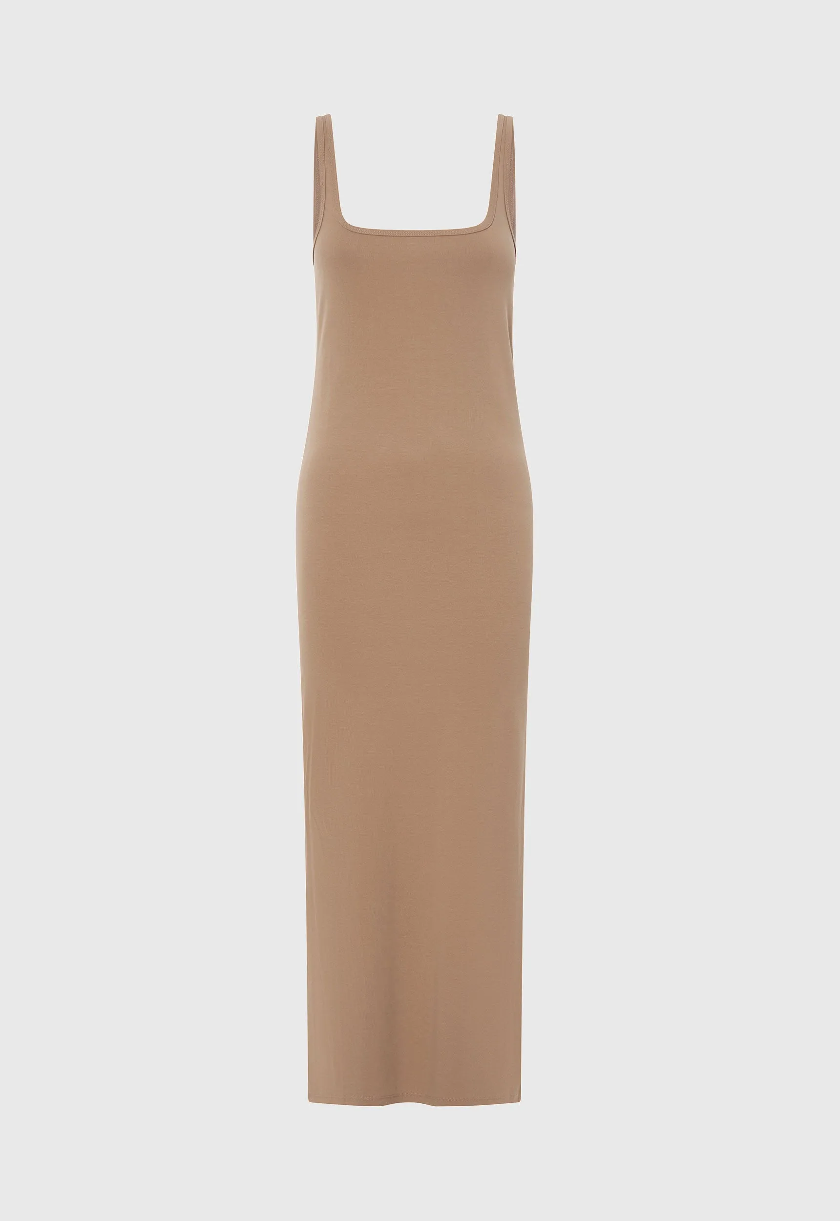 Quinto Ribbed Tank Dress in Upstate Tan