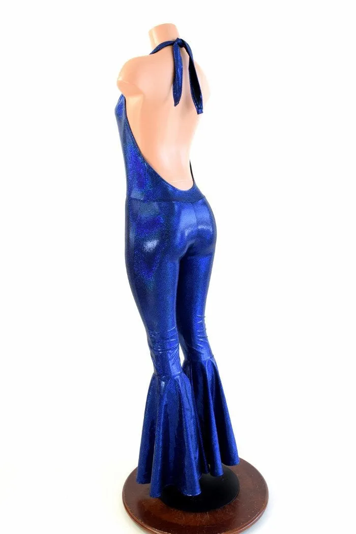 "Josie" Halter Bell Bottom Flare Catsuit