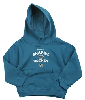 Reebok NHL Toddler Boy's San Jose Sharks Pullover Fleece Hoodie, Teal