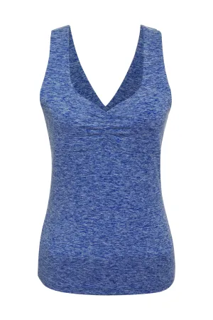 Ruched Front Tank Cobalt