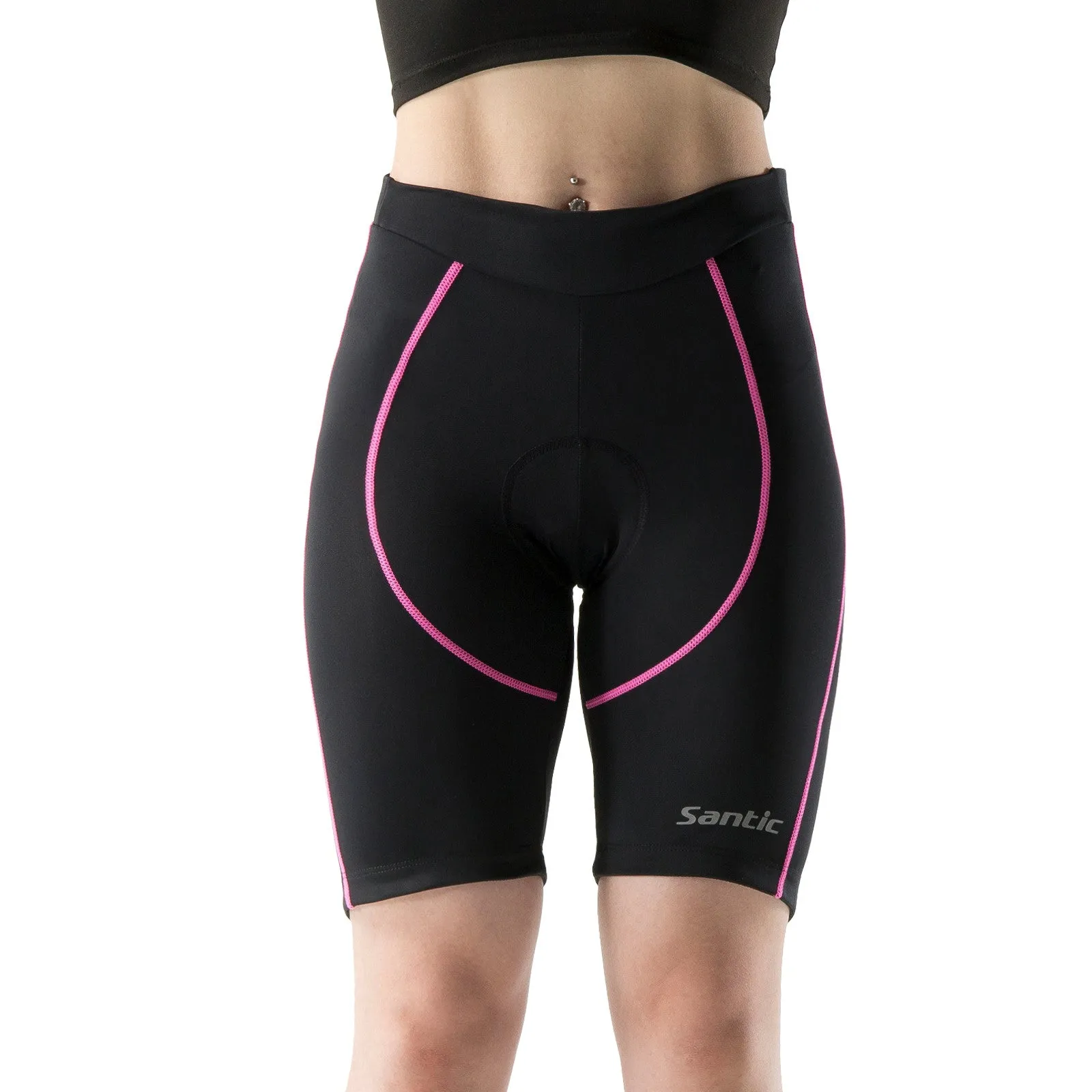 Santic Martha Pink Women Padded Cycling Shorts