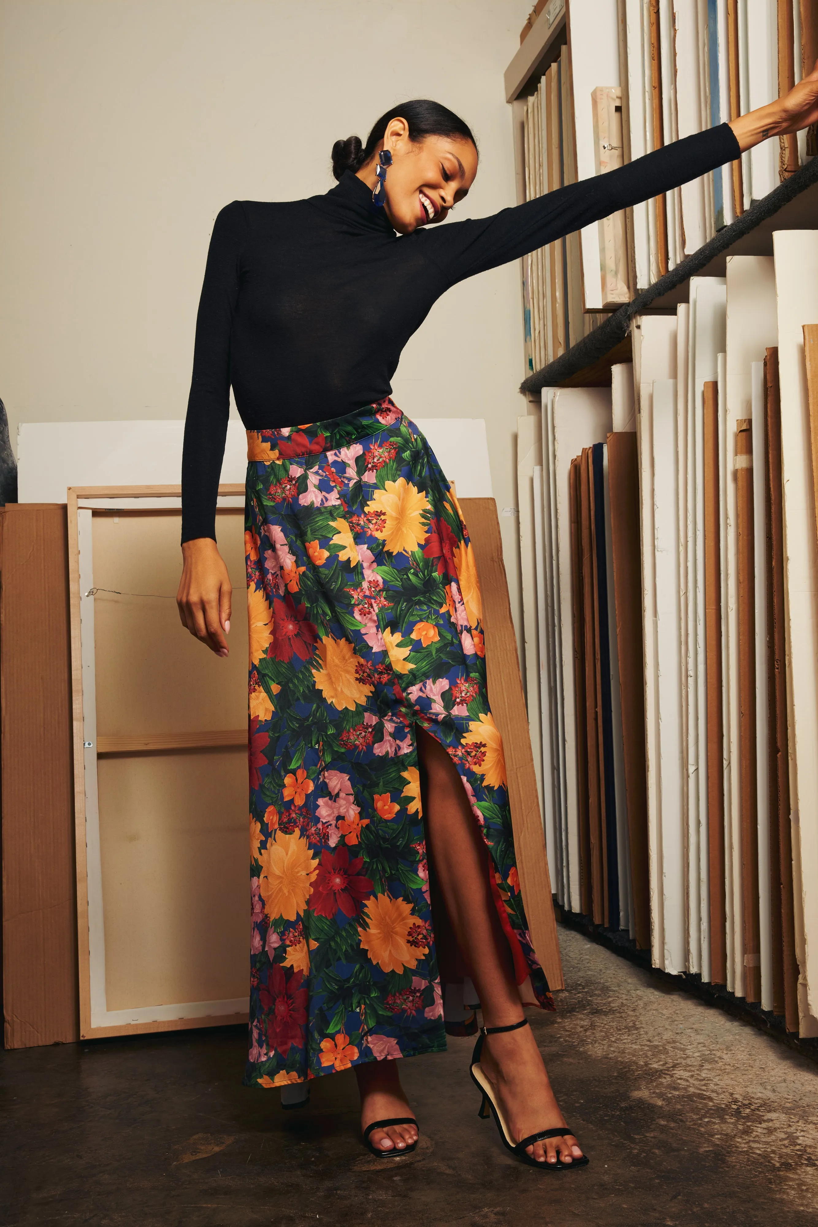 Savannah Skirt Full Bloom Satin