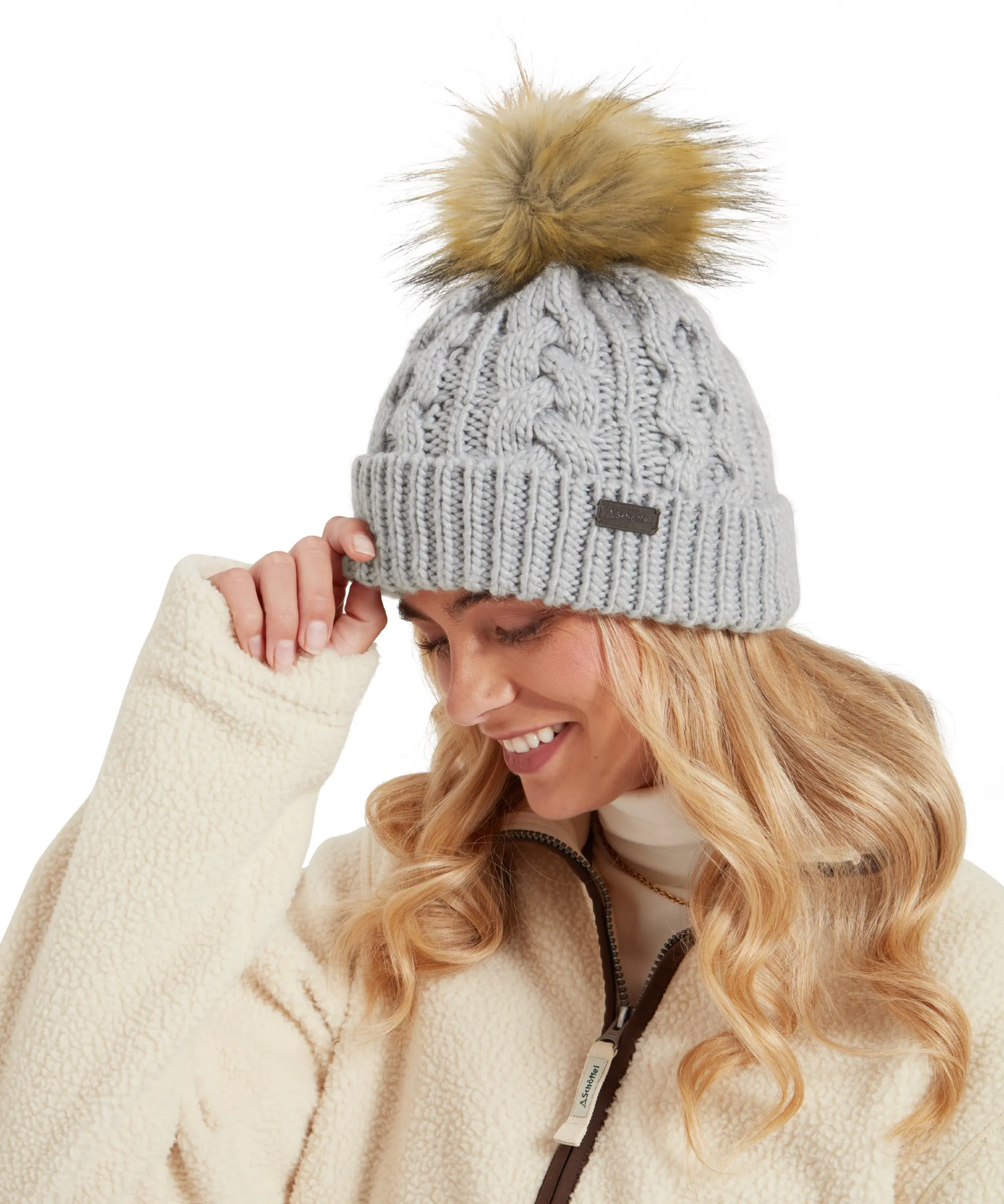 Schoffel Bakewell Ladies Bobble Hat - Silver Grey