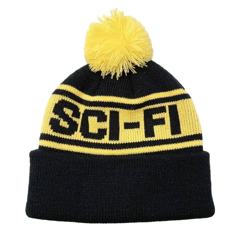 Sci-Fi Fantasy Sci-Fi Pom Beanie Black/Yellow