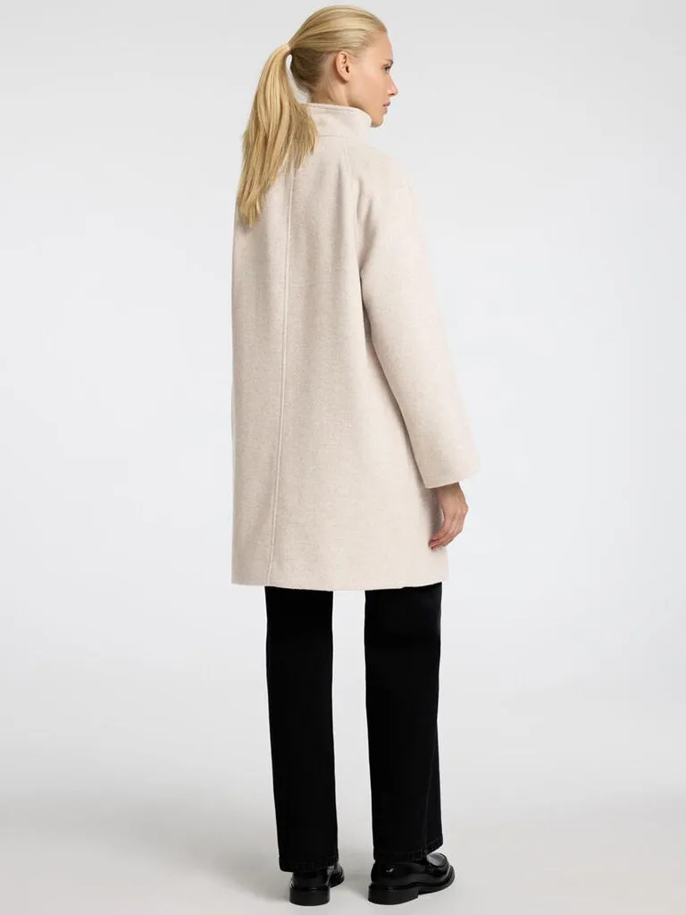 Selected Femme Vinni Wool Coat in Sandshell Melange