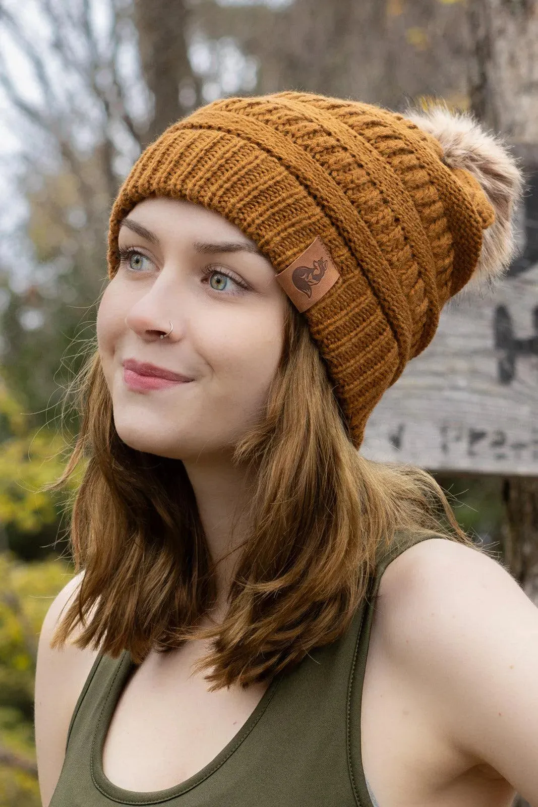 Sequoia Ribbed Knit Hat with Pom